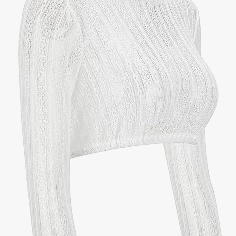 Dirndl Blouse for Oktoberfest – Lace, 3/4 sleeves, high-neck - Picture 3 of 4